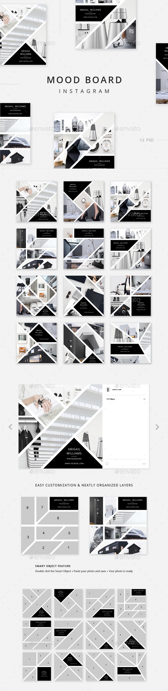 Mood Board Instagram by Swiss_cube GraphicRiver