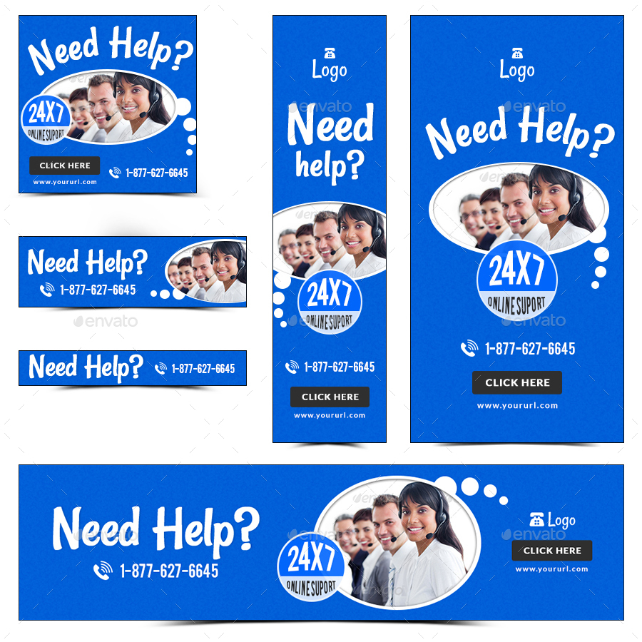 Customer Service Banners by Hyov GraphicRiver