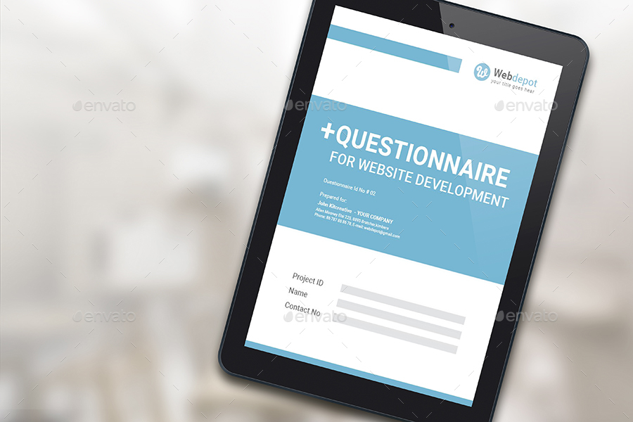 EBook Questionnaire  Design by KitCreative GraphicRiver
