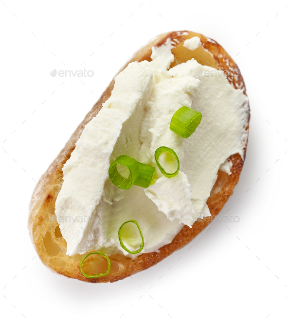 toasted bread with cream cheese Stock Photo by magone PhotoDune