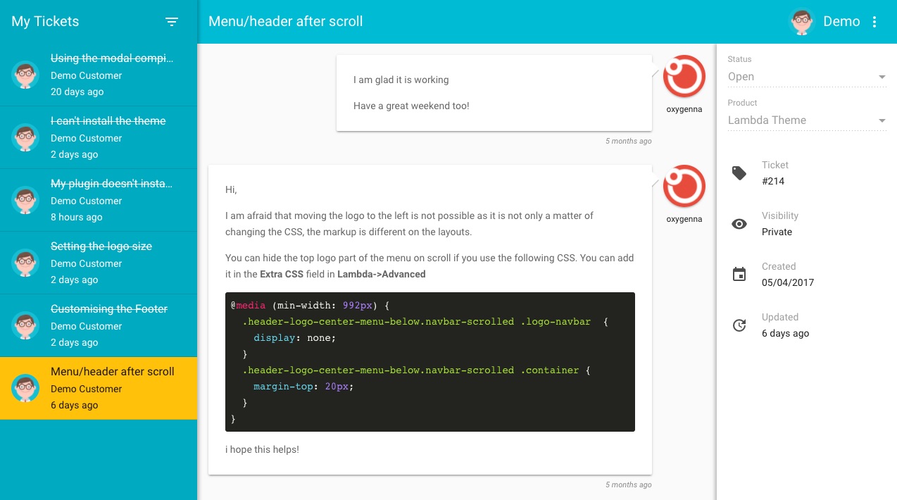 FAST WordPress Support Ticket Plugin by oxygenna CodeCanyon