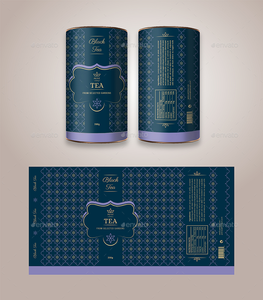 Tea Packaging Label, Print Templates GraphicRiver