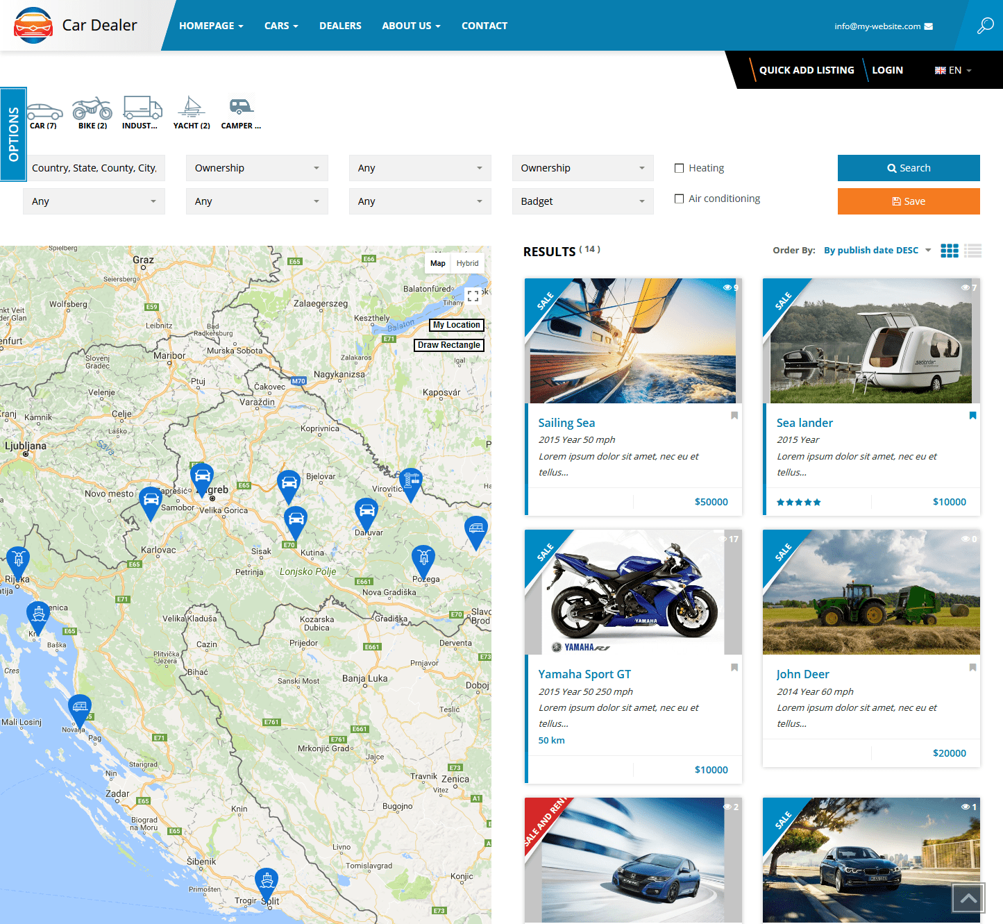 Car Dealer Listings Directory by sanljiljan CodeCanyon