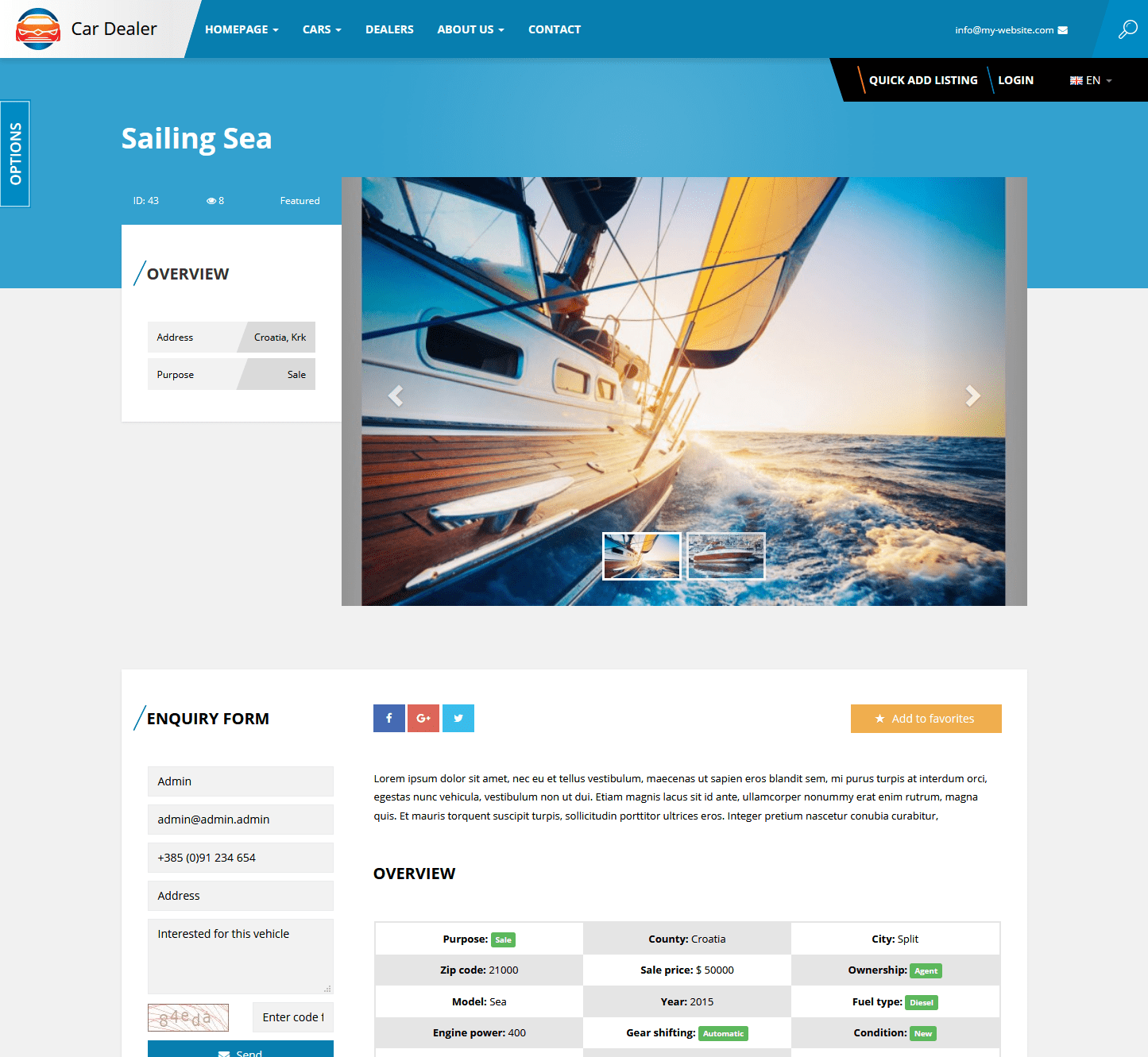 Car Dealer Listings Directory by sanljiljan CodeCanyon