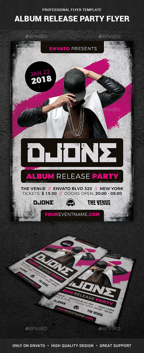 Album Release Party Flyer Template by LiveAtTheBBQ GraphicRiver