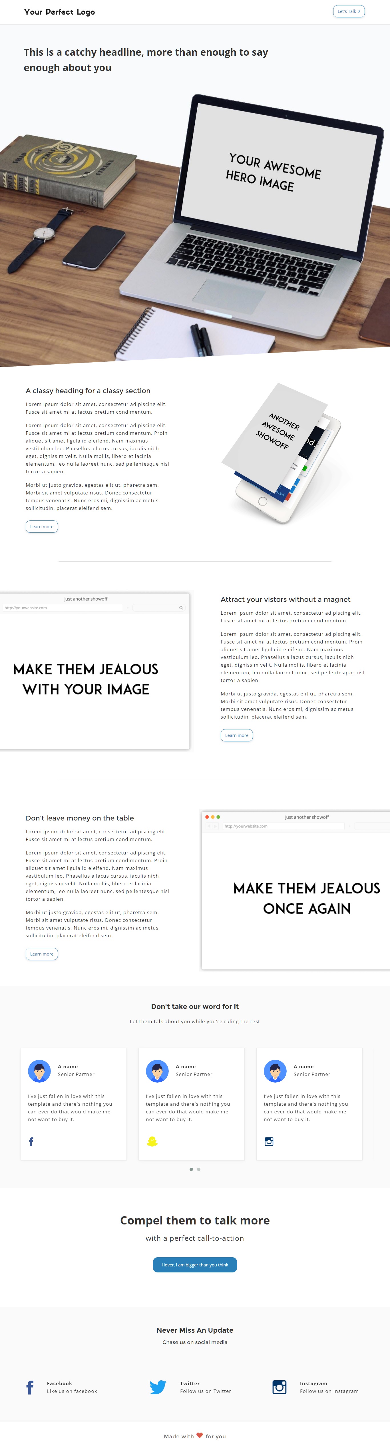 About Us Responsive Bootstrap Template by coderfreak ThemeForest