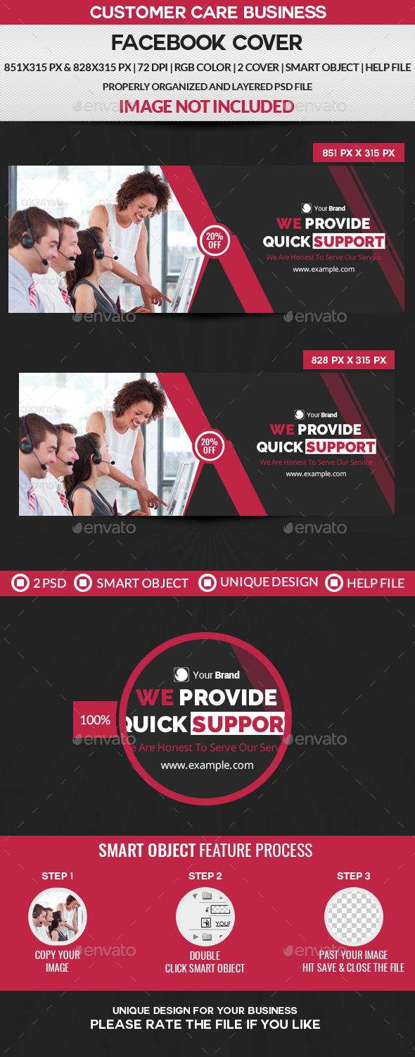 Web Element GraphicRiver Customer Care Facebook Cover 21155182