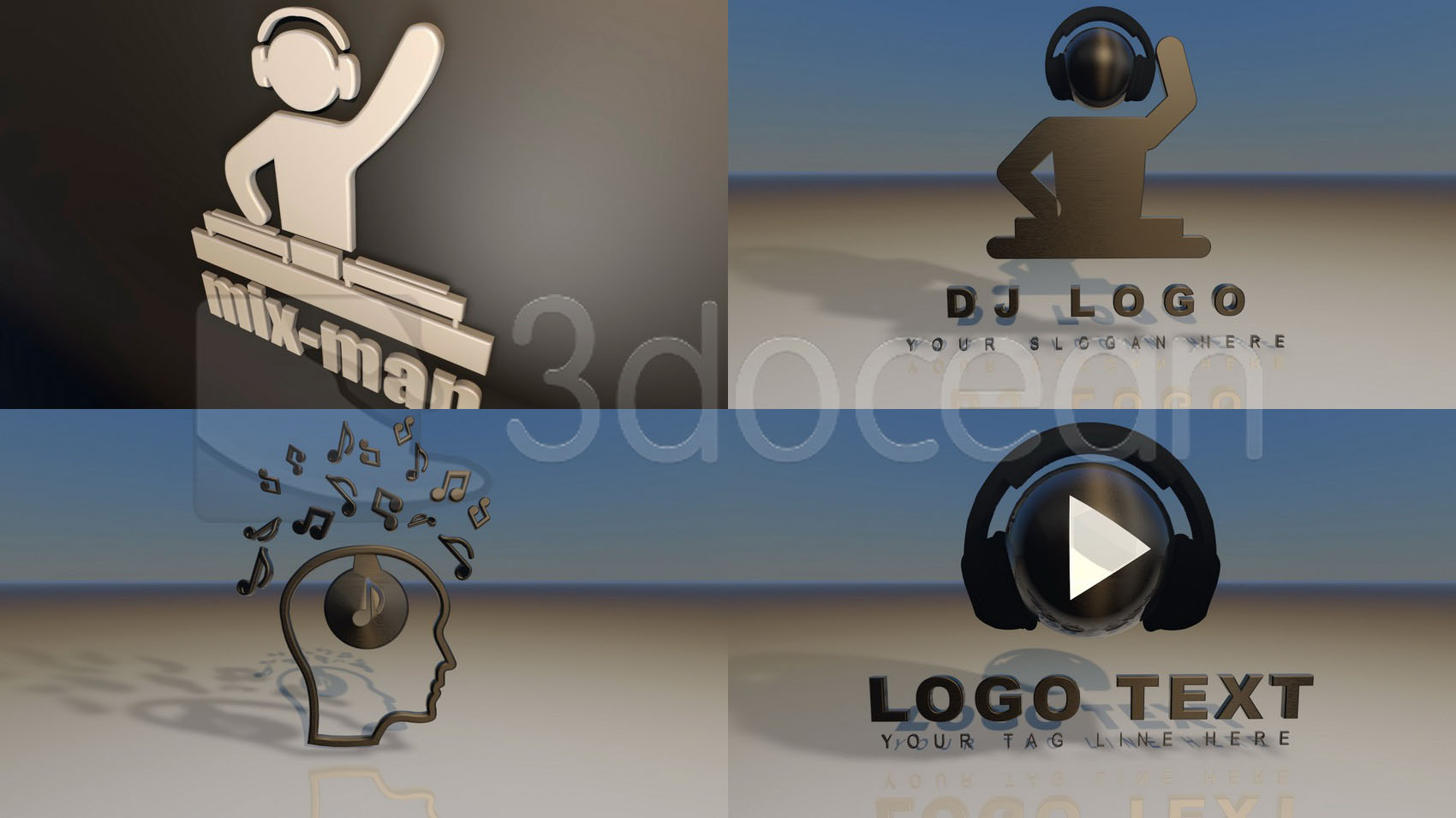 EDM(Electronic Dance Music) Logos Premium Collection by HumanGraphics
