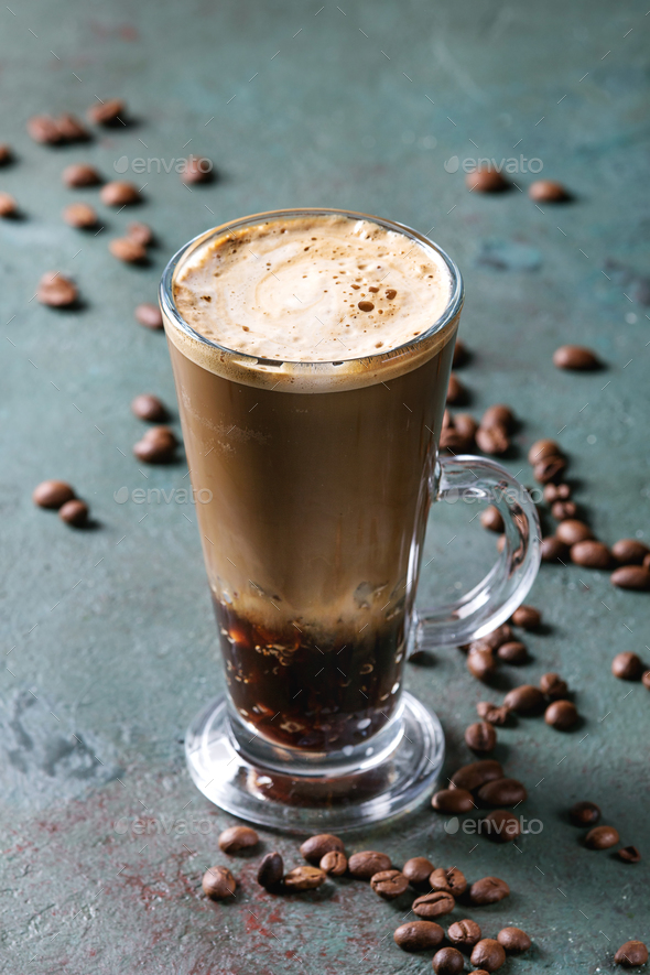 Coffee espresso with sparkling water Stock Photo by NatashaBreen