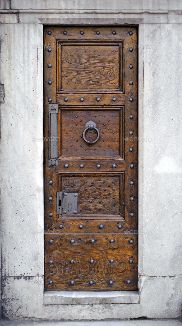 Antique wooden door Stock Photo by sergeyskleznev PhotoDune