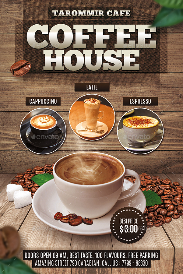 Coffee House Flyer by tarommir GraphicRiver