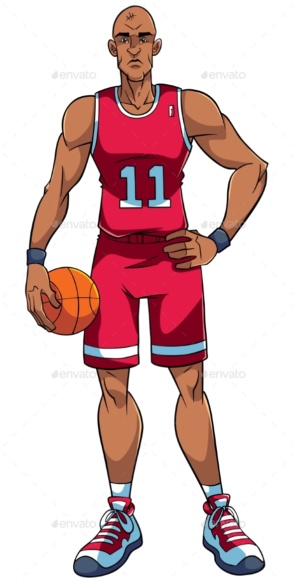 Basketball Player Cartoon by Malchev GraphicRiver