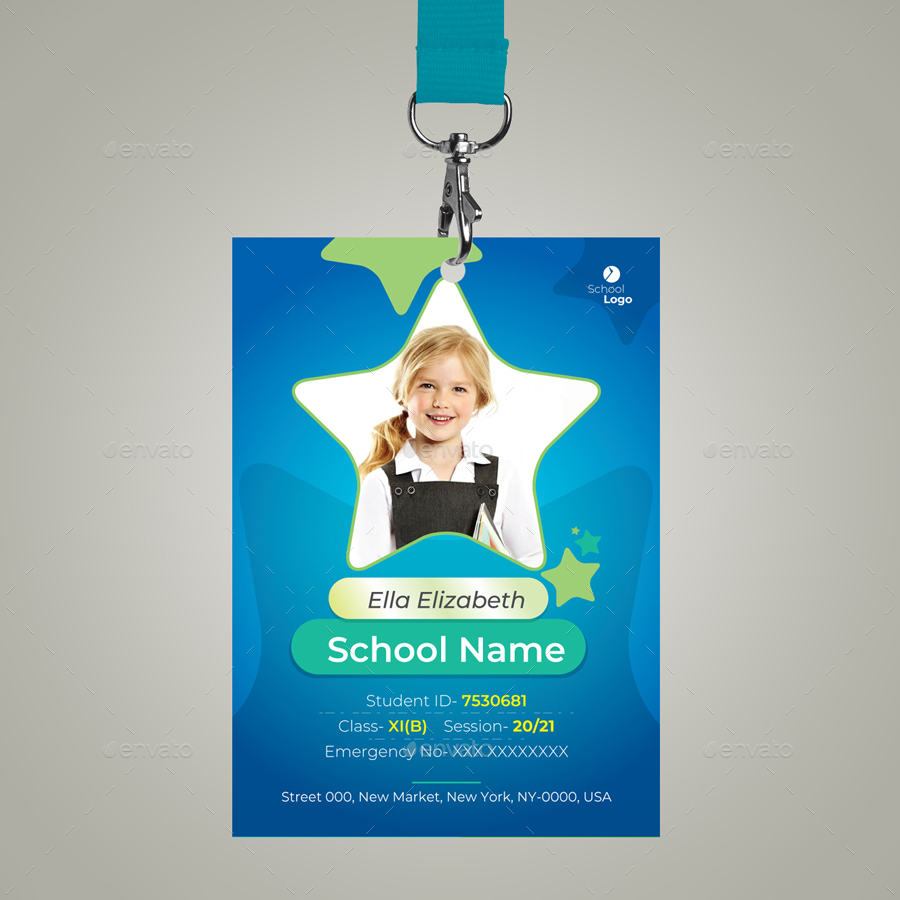 School ID Card, Print Templates GraphicRiver