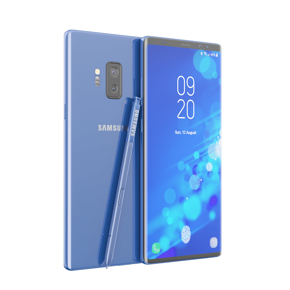Samsung Galaxy Note 9 Blue Concept by madMIX_X 3DOcean