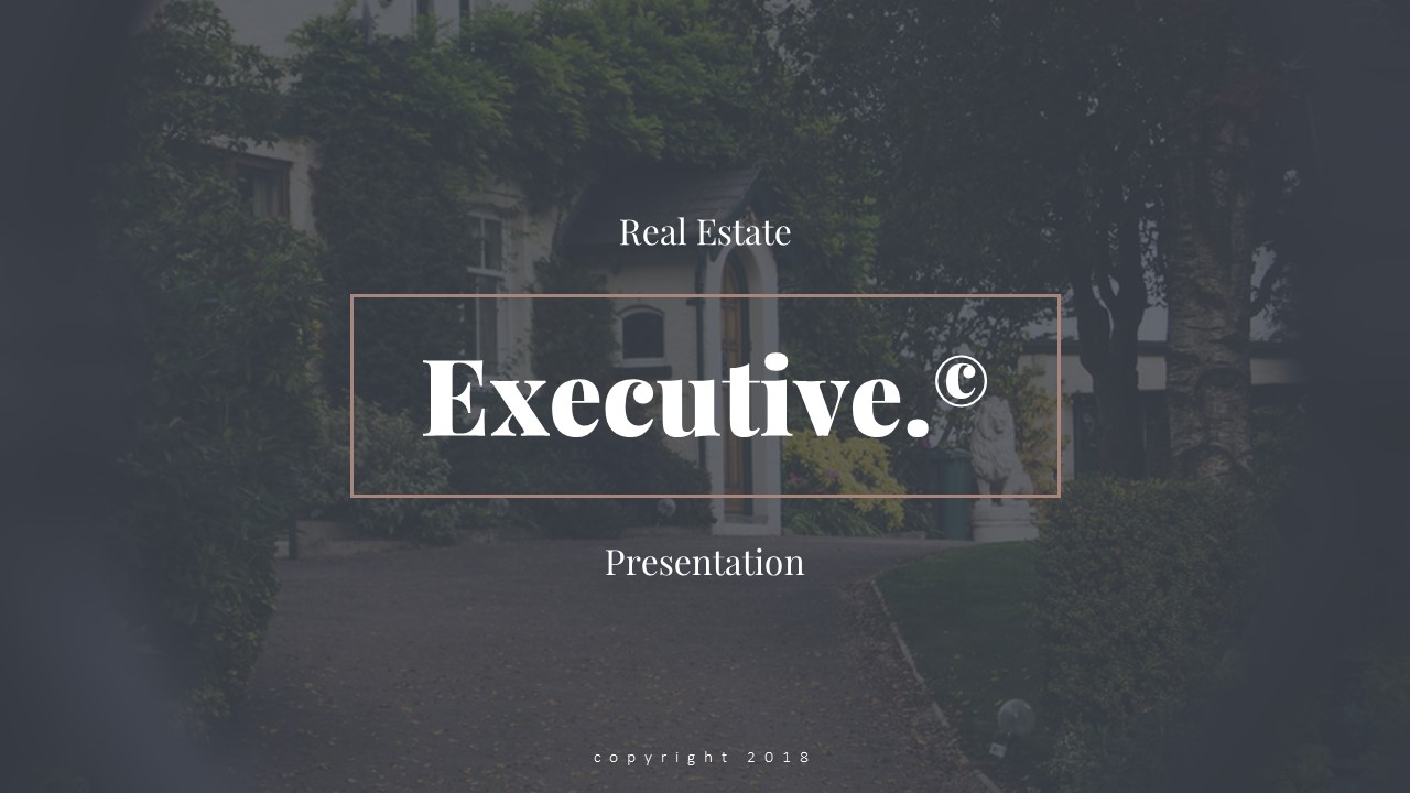 Executive Real Estate Presentation Template, Presentation Templates