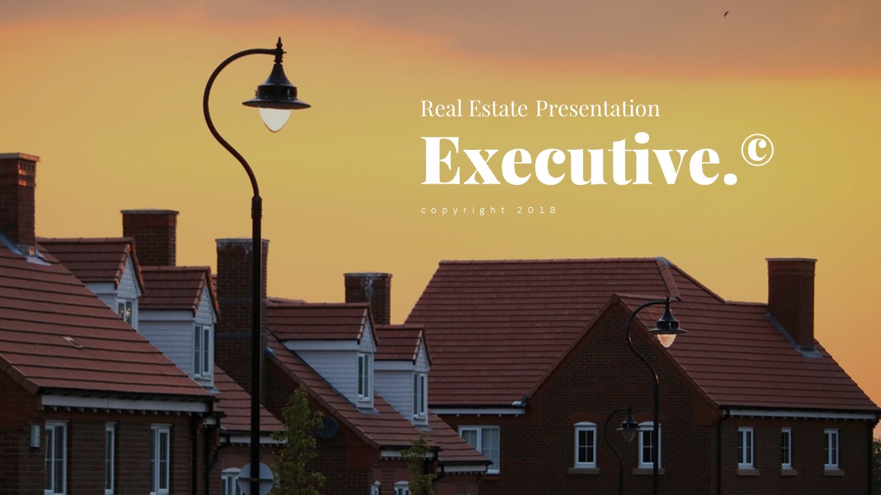 Executive Real Estate Presentation Template, Presentation Templates