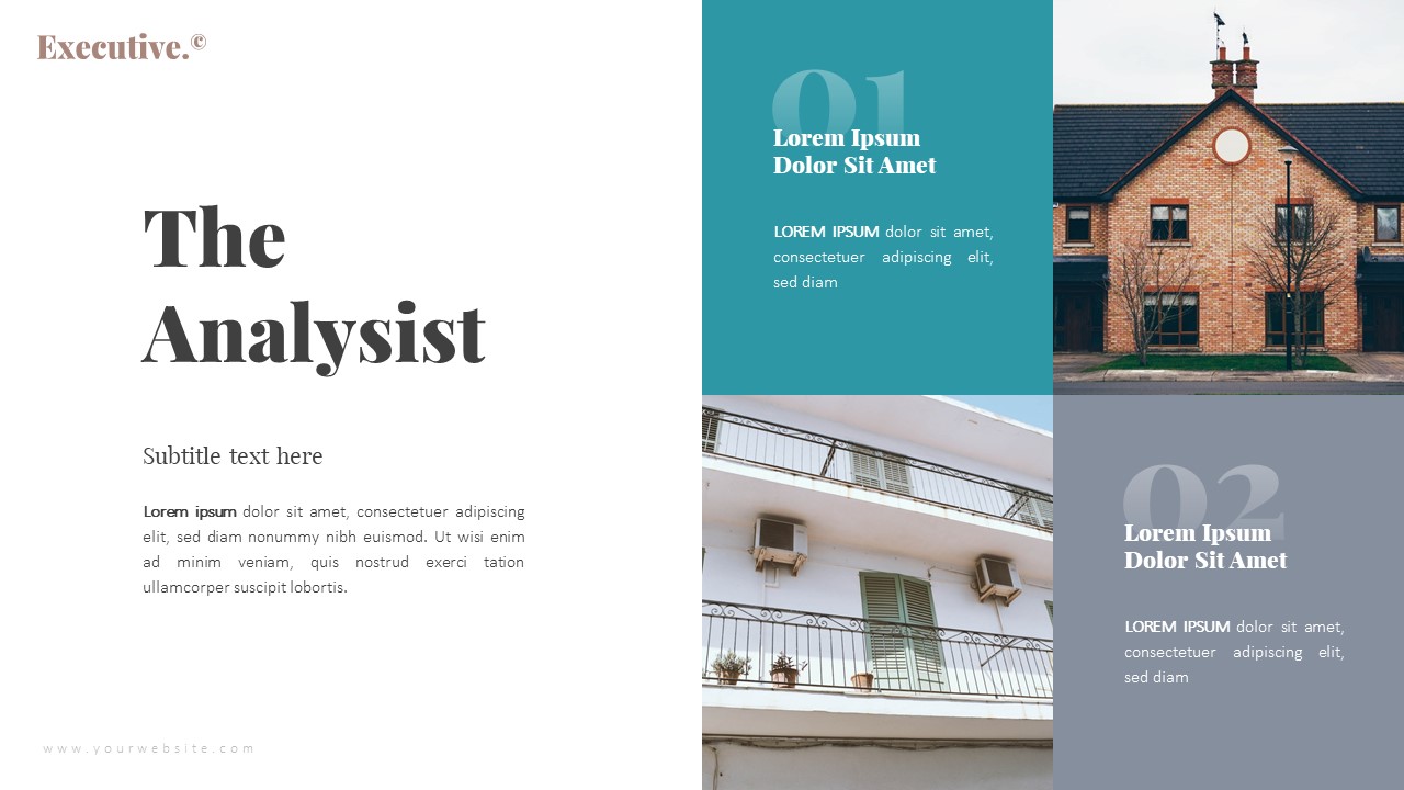 Executive Real Estate Presentation Template, Presentation Templates