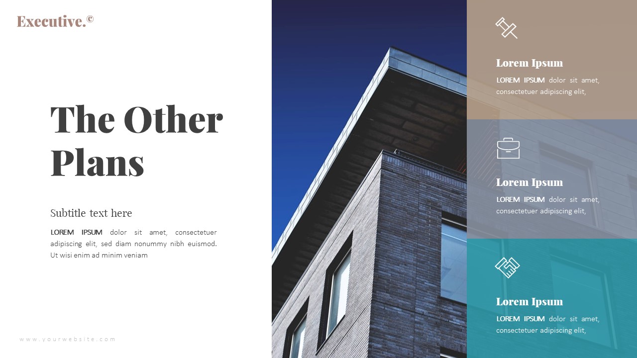 Executive Real Estate Presentation Template, Presentation Templates