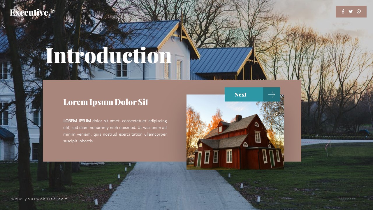 Executive Real Estate Presentation Template, Presentation Templates