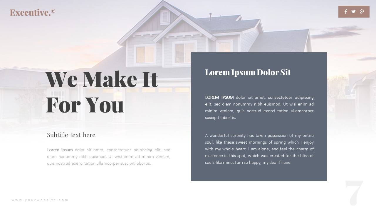 Executive Real Estate Presentation Template by RRgraph GraphicRiver