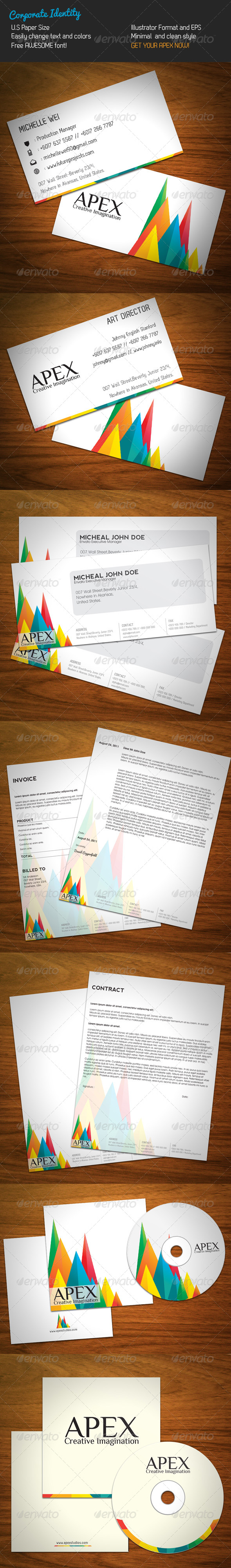 Apex Corporate Identity by kaixer GraphicRiver