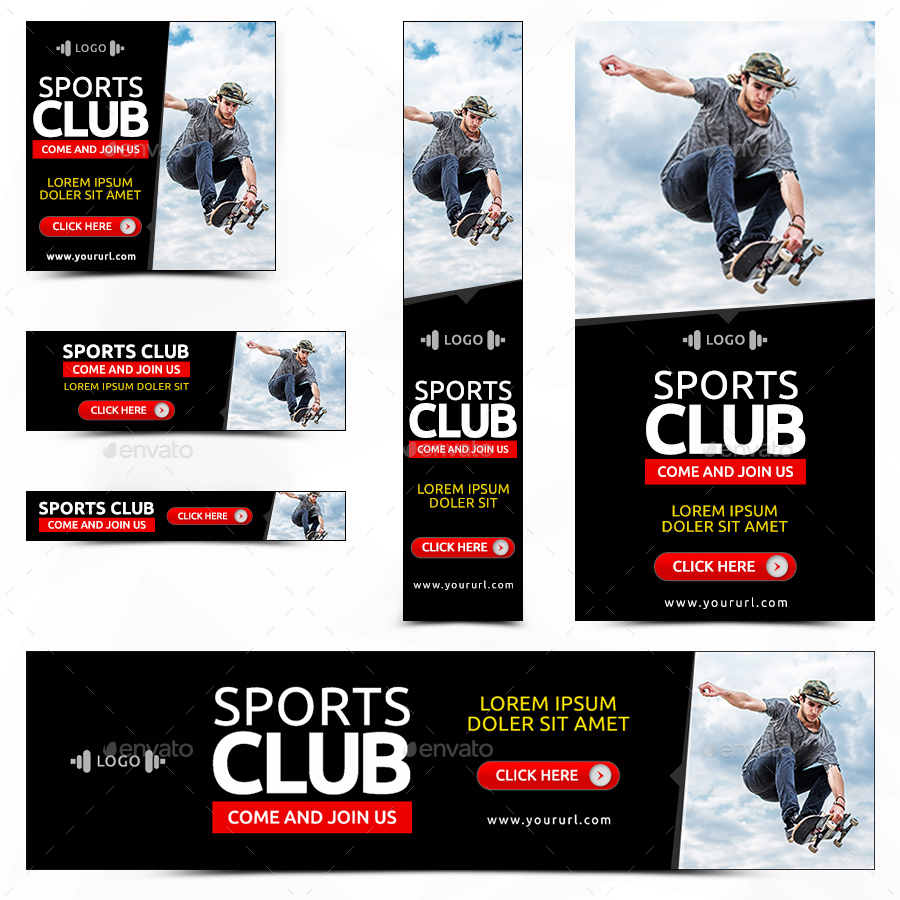 Gym & Sports club Banners Updated! by Hyov GraphicRiver