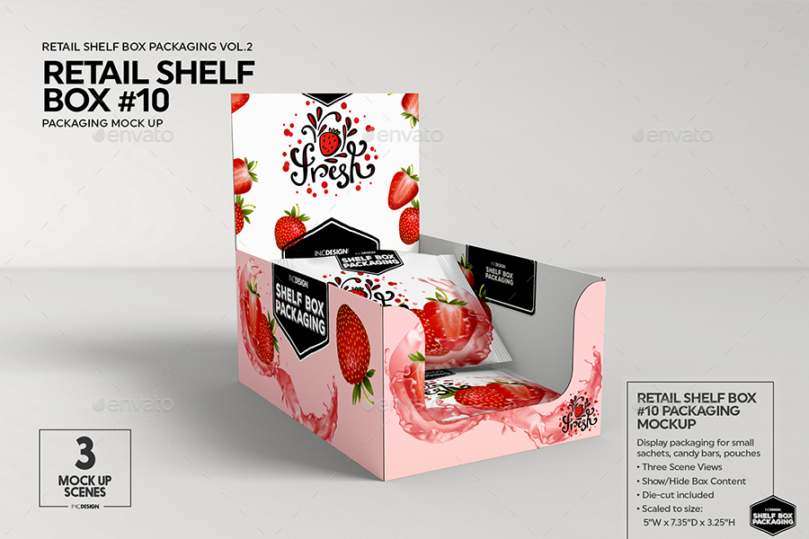 Retail Shelf Box Packaging Mockups 2 by incybautista GraphicRiver