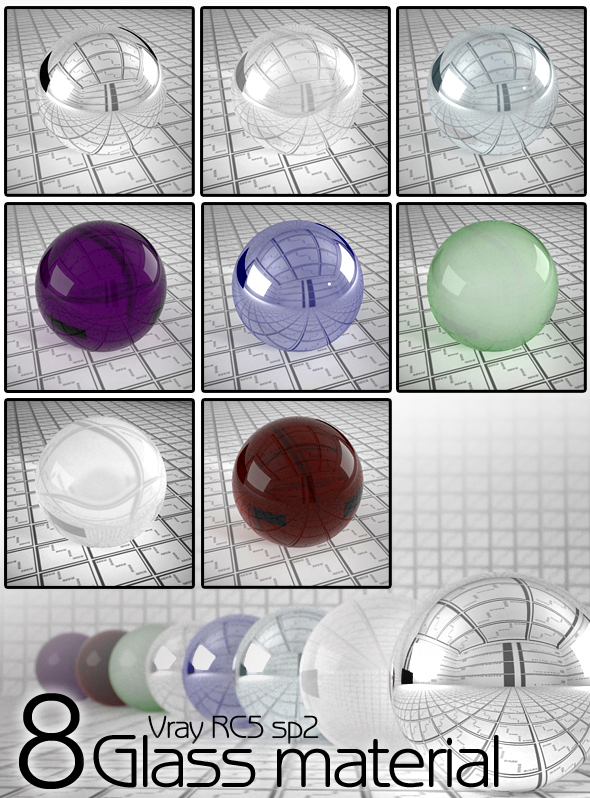 Material glass for Vray by musicant 3DOcean