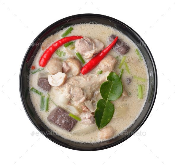 thaifood spicy chicken curry in coconut milk Stock Photo by sommai