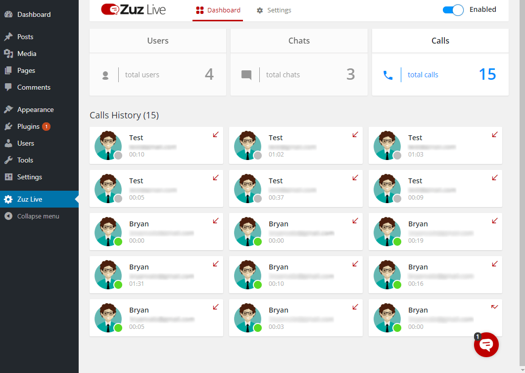 Zuz Live Web Phone Call & Chat Support Plugin for