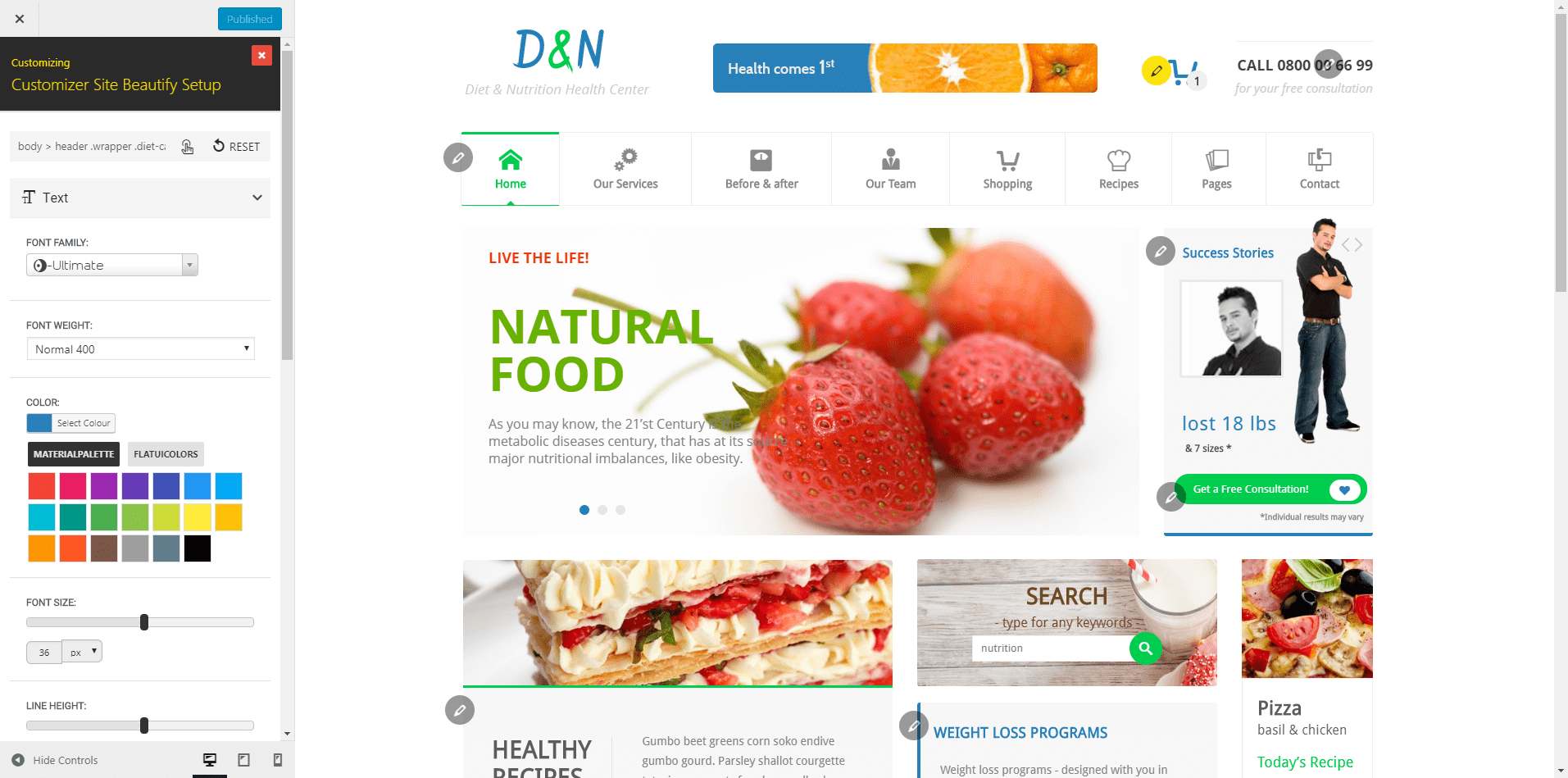 Diet & Nutrition Health Center WordPress Theme by AATeam ThemeForest