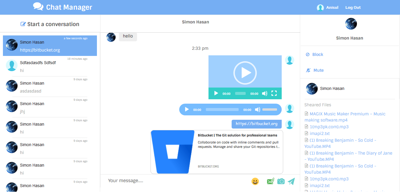 Chat Manager Codeigniter ( Socket.io) Node.js by complexcoderlab