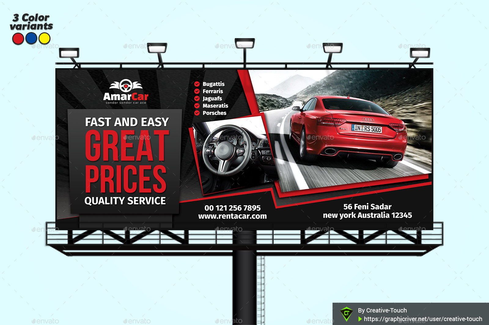 Rent a Car Billboard Templates by Nurul_Abser GraphicRiver