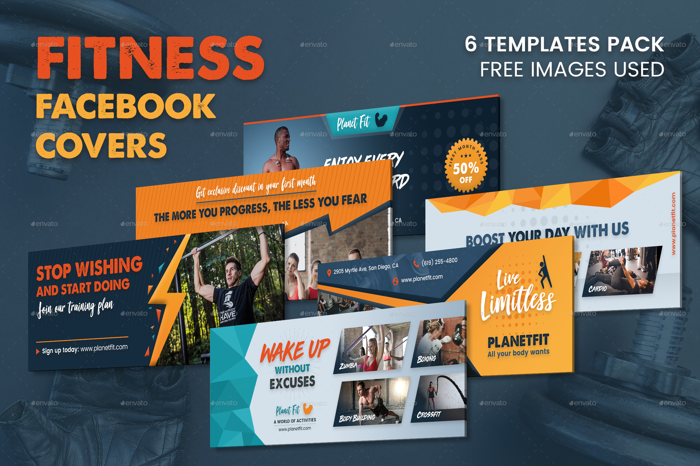 Fitness Facebook Cover by brandifystudio GraphicRiver