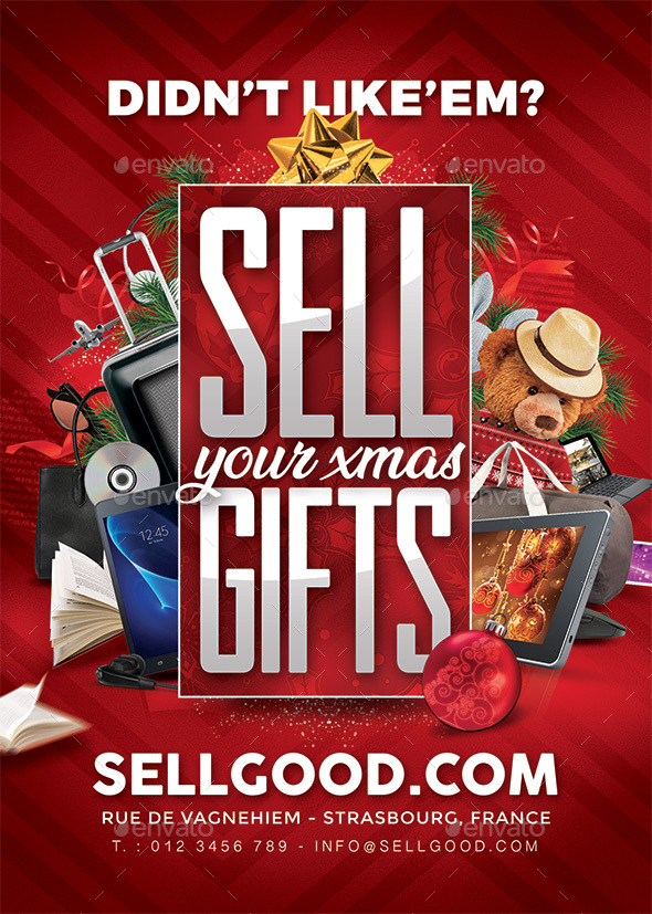 Sell Christmas Gifts Flyer, Print Templates GraphicRiver