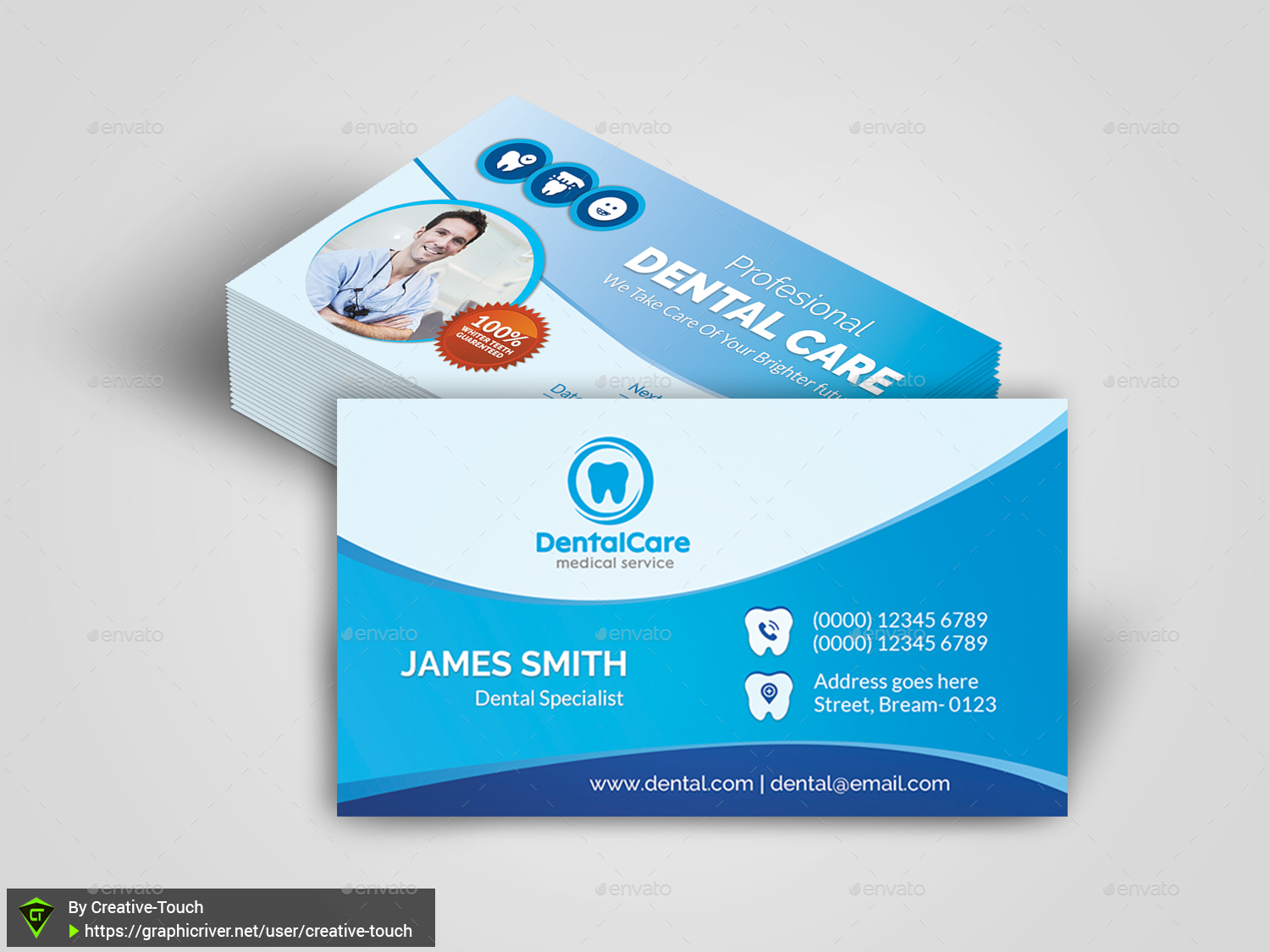 Dental Business Card, Print Templates GraphicRiver