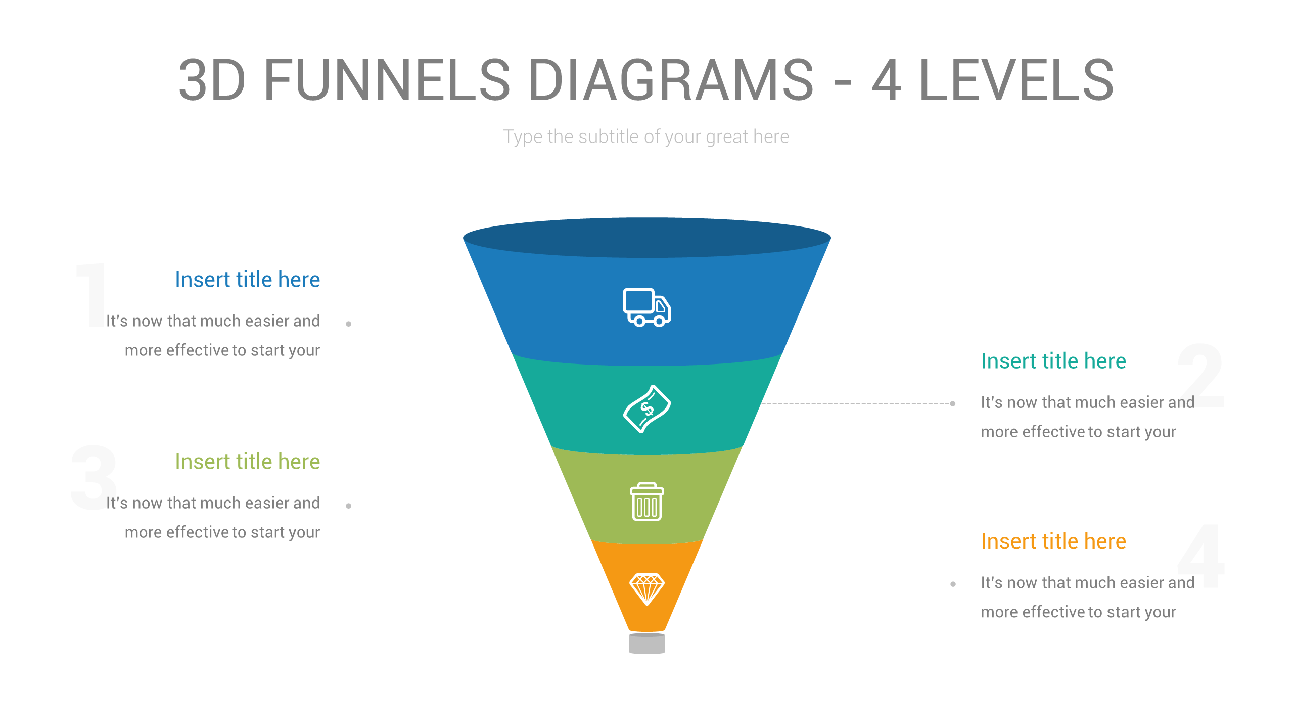 Funnels Diagrams PowerPoint Presentation Template, Presentation Templates