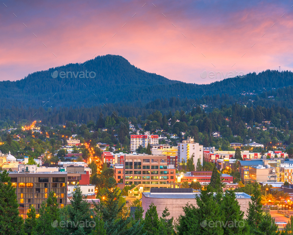 Eugene, Oregon, USA Skyline Stock Photo by SeanPavone | PhotoDune