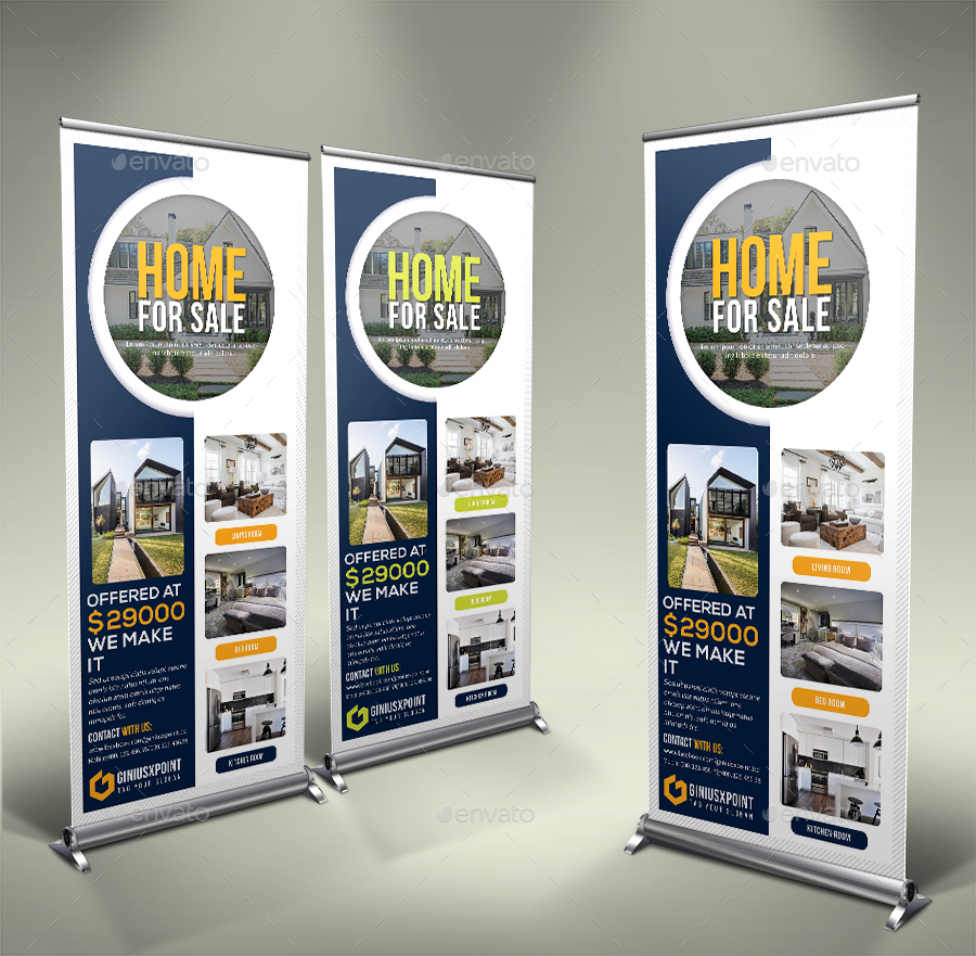 Real Estate Roll Up Banner, Print Templates GraphicRiver
