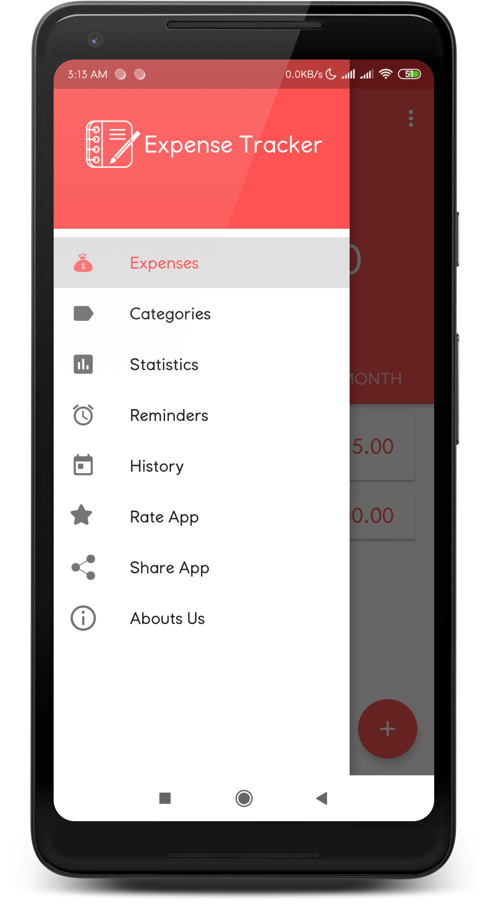 Daily Expense Tracker & Monthly Budget Planner For Android with Ads by