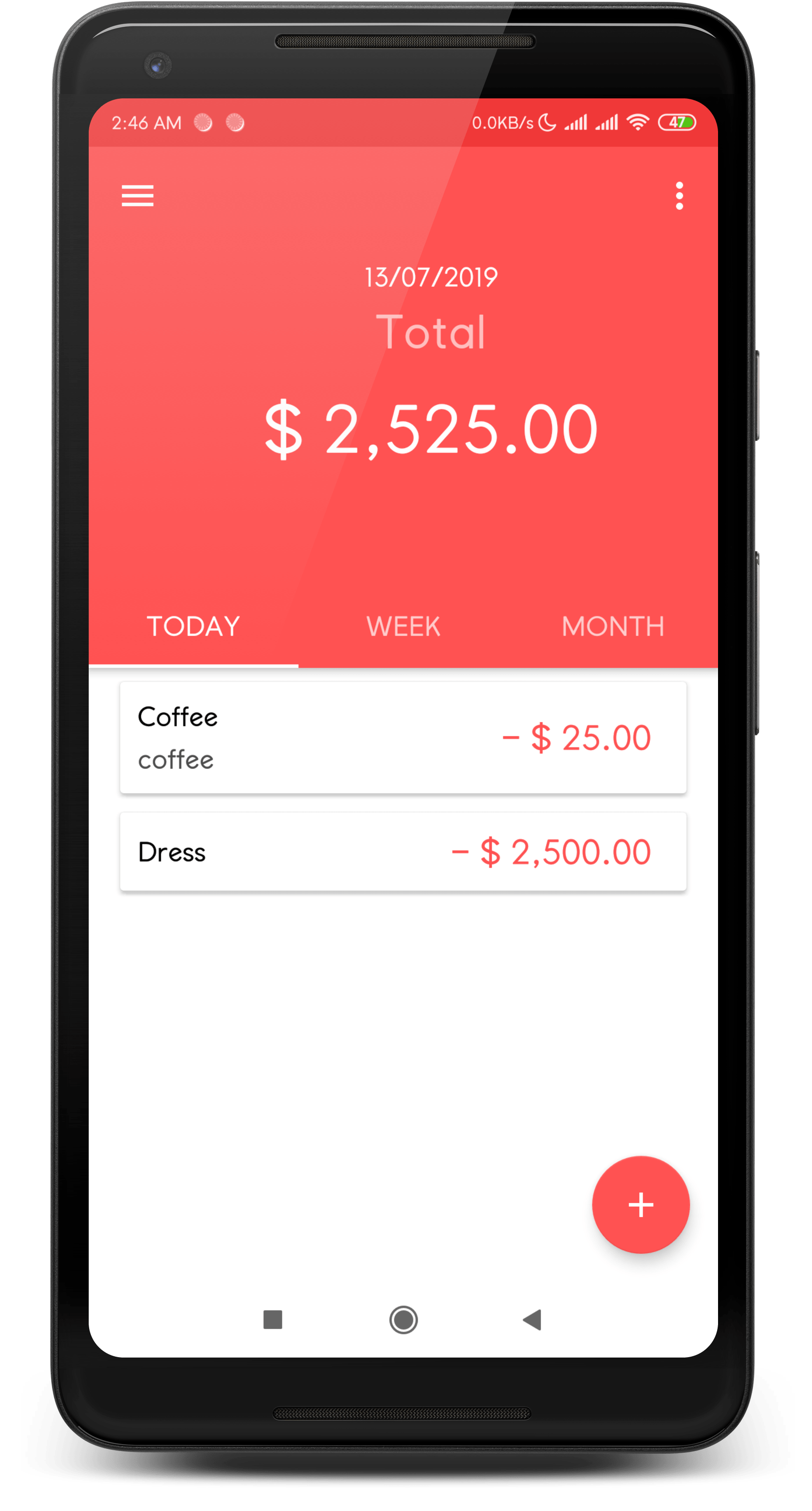 Daily Expense Tracker & Monthly Budget Planner For Android with Ads by