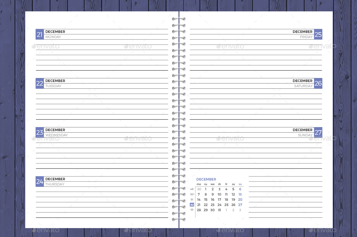 Weekly Planner 2020 by mikhailmorosin GraphicRiver