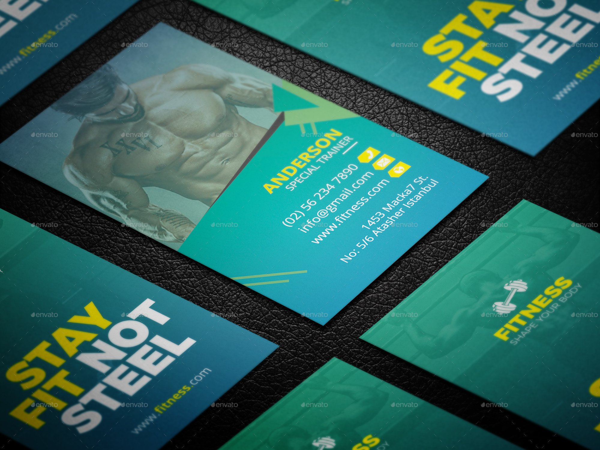 GYM Fitness Business Card, Print Templates GraphicRiver