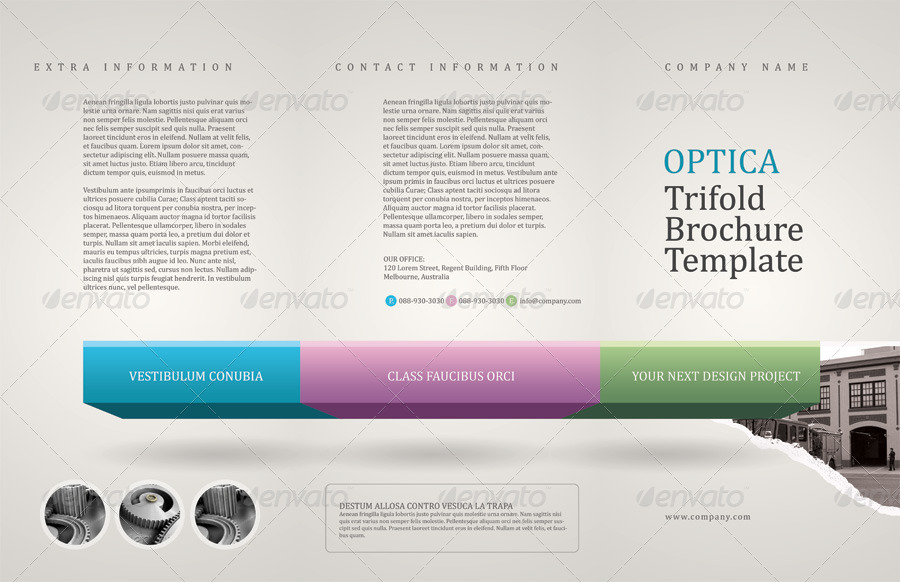 Optica Trifold Brochure Template by kinzi21 GraphicRiver