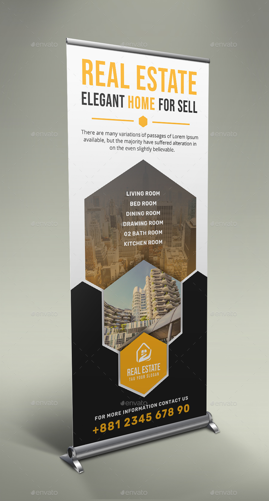 Real Estate RollUp Banner V3, Print Templates GraphicRiver