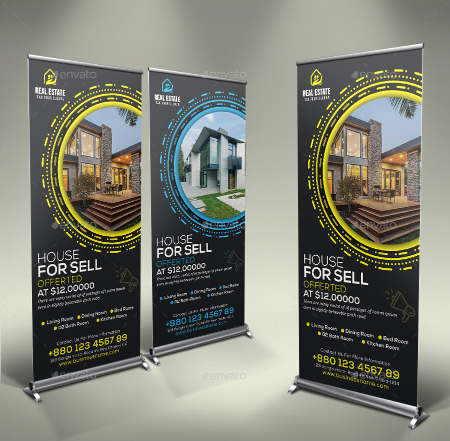 Real Estate RollUp Banner V13, Print Templates GraphicRiver