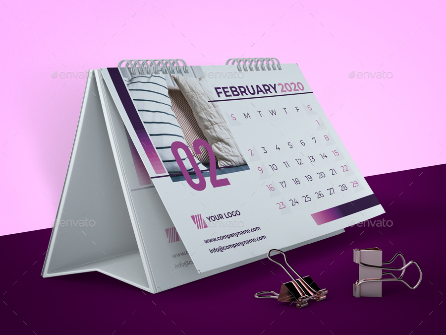 2020 Desk Calendar by mirucreative GraphicRiver