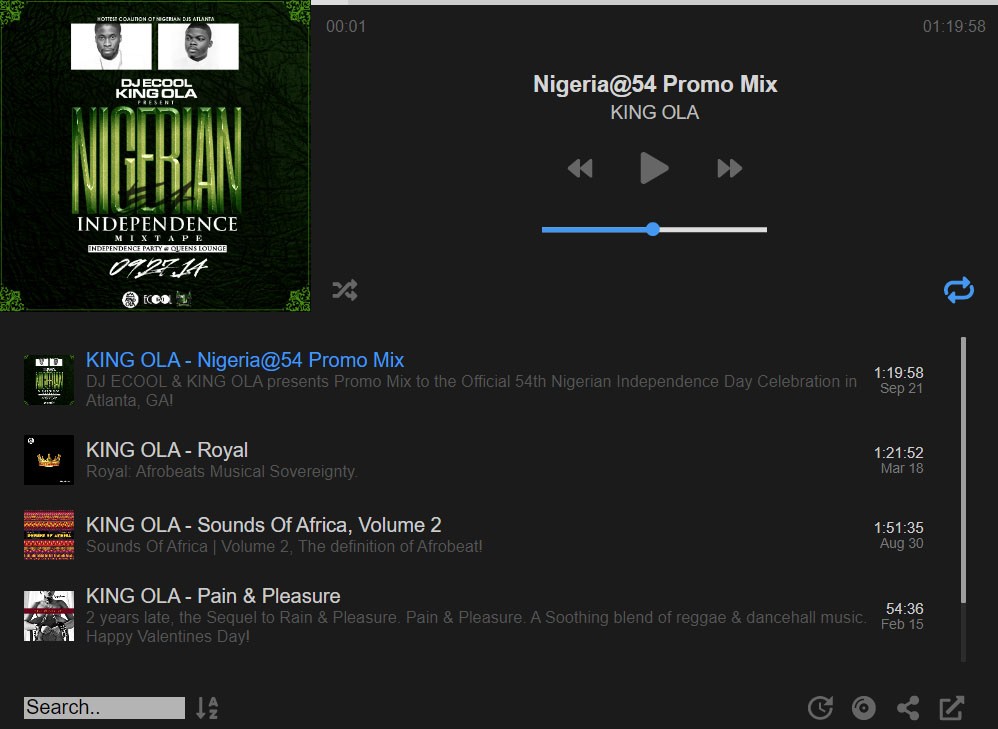 HTML5 Audio Player with Playlist by Tean CodeCanyon