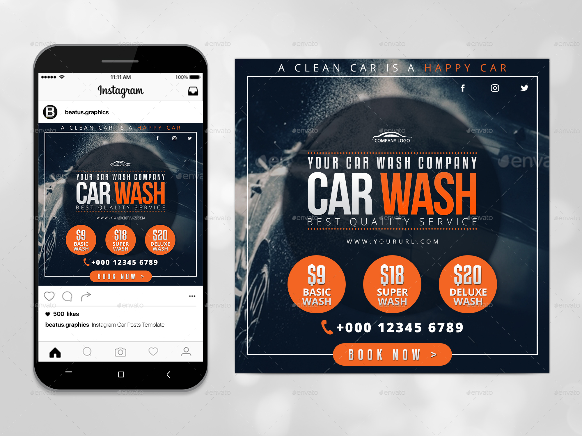 Instagram Car Posts by BeatusGraphics GraphicRiver