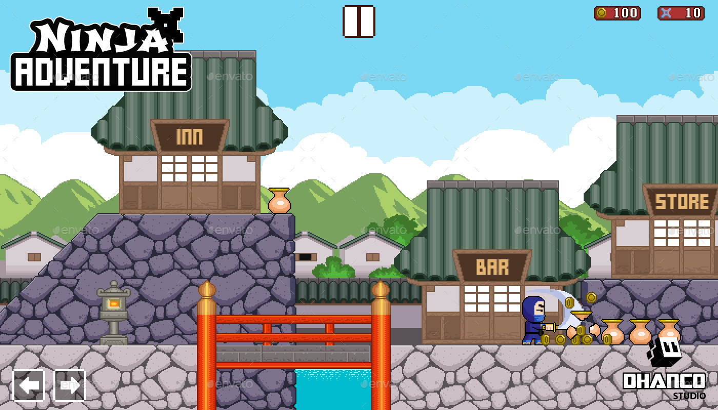 Ninja Adventure Complete Platformer Game Kit by dhancoStudio
